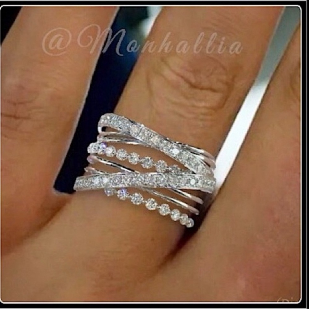 Simulated diamond ring